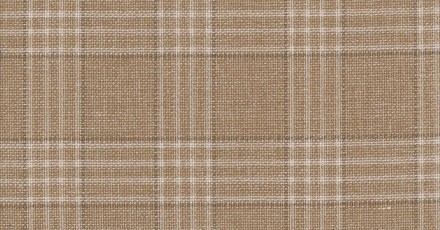 Stoffbibliothek: Brown light check amalfi trend suiting-Stoff von SCABAL – Maßanfertigung in Berlin