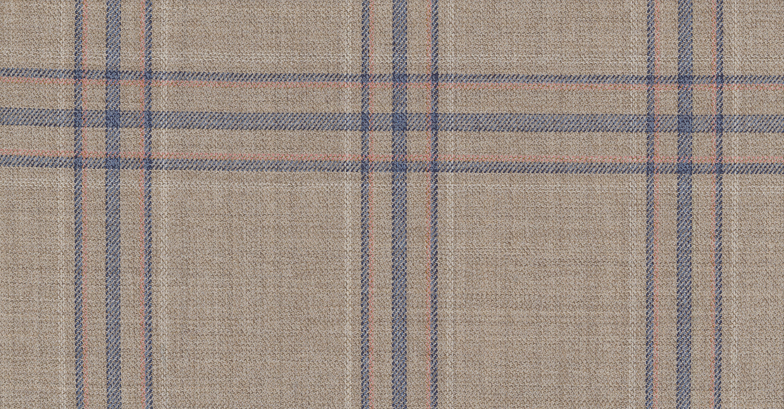 Stoffbibliothek: Brown light check mosaic suiting-Stoff von SCABAL – Maßanfertigung in Berlin