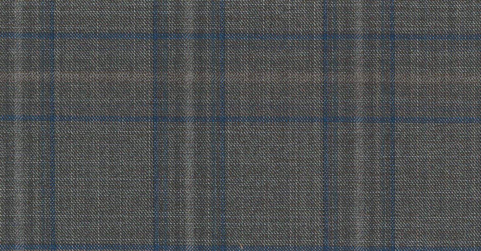 Stoffbibliothek: Mittelgrauer Medium check mosaic suiting-Stoff von SCABAL – Maßanfertigung in Berlin