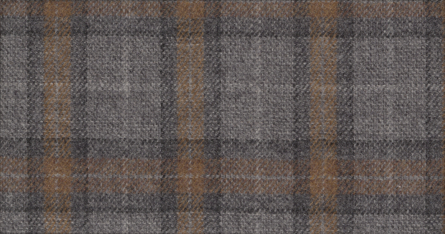 GREY MEDIUM CHECK AUTUMN LEAVES SUITING