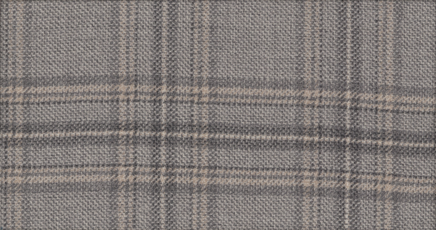 GREY LIGHT CHECK AUTUMN LEAVES SUITING