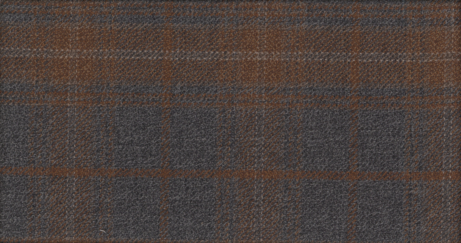 GREY MEDIUM CHECK AUTUMN LEAVES SUITING