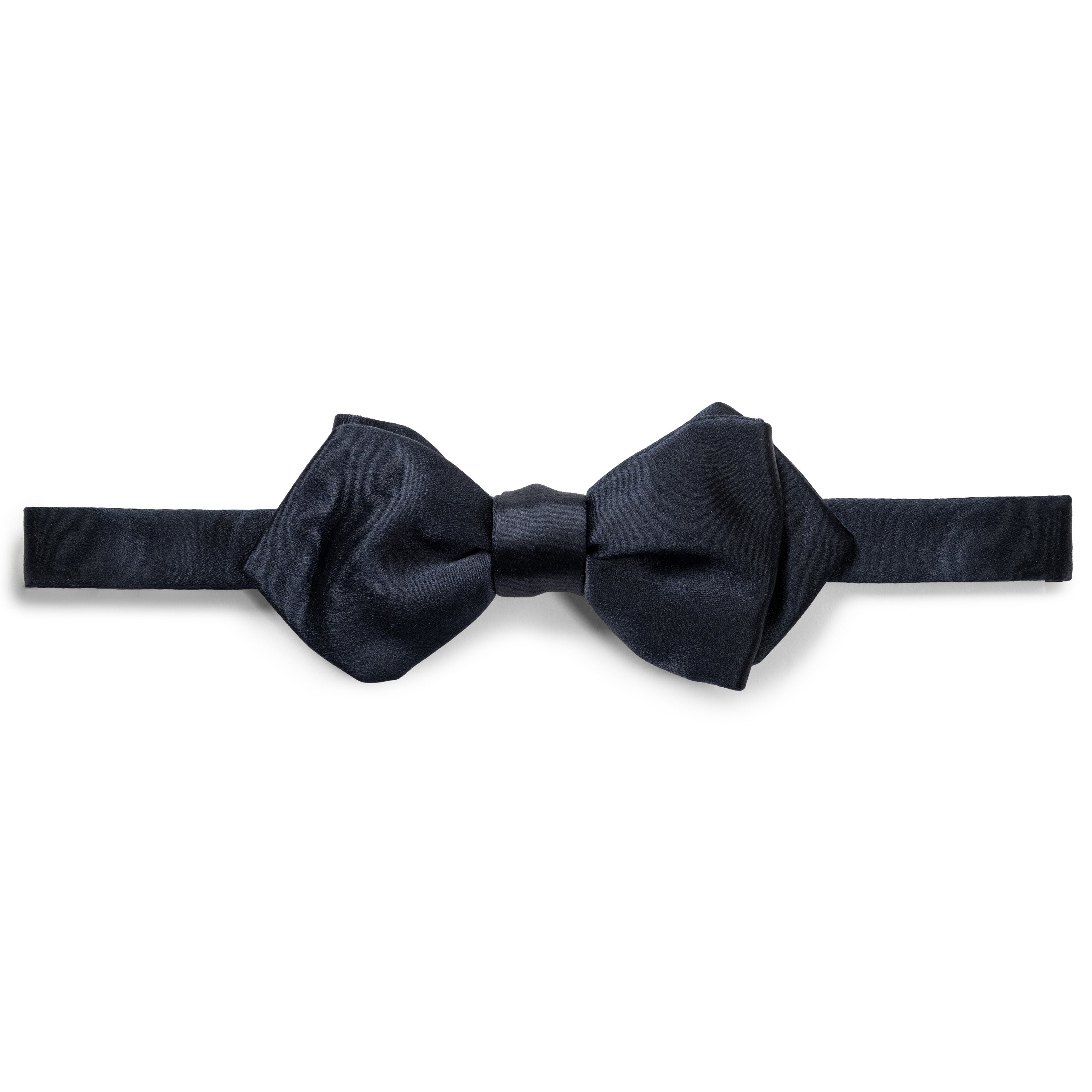 MIDNIGHT BLUE DIAMOND TIP READY-TIED BOW TIE